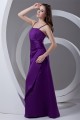 A-Line Spaghetti Straps Satin Beading Floor-Length Long Purple Bridesmaid Dresses 02010204