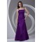A-Line Spaghetti Straps Satin Beading Floor-Length Long Purple Bridesmaid Dresses 02010204