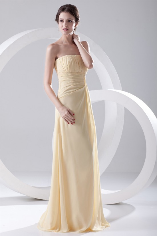 Strapless Pleats Floor-Length Sleeveless Long Bridesmaid Dresses 02010207 Strapless Pleats Floor-Length Sleeveless Long Bridesmaid Dresses 02010207