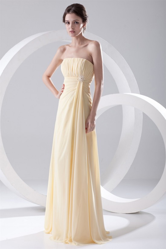 Strapless Pleats Floor-Length Sleeveless Long Bridesmaid Dresses 02010207 Strapless Pleats Floor-Length Sleeveless Long Bridesmaid Dresses 02010207