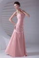 A-Line Strapless Ruched Sleeveless Long Taffeta Bridesmaid Dresses 02010208