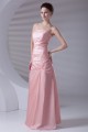 A-Line Strapless Ruched Sleeveless Long Taffeta Bridesmaid Dresses 02010208
