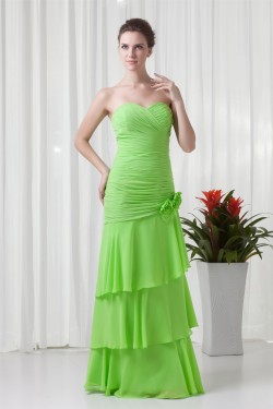 Sweetheart Chiffon Sleeveless Long Bridesmaid Dresses 02010209