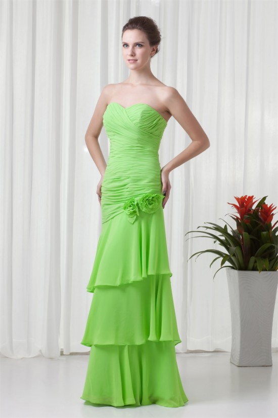 Sweetheart Chiffon Sleeveless Long Bridesmaid Dresses 02010209 Sweetheart Chiffon Sleeveless Long Bridesmaid Dresses 02010209