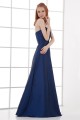 A-Line Sweetheart Pleats Taffeta Floor-Length Sleeveless Long Blue Bridesmaid Dresses 02010210