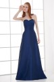 A-Line Sweetheart Pleats Taffeta Floor-Length Sleeveless Long Blue Bridesmaid Dresses 02010210