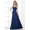 A-Line Sweetheart Pleats Taffeta Floor-Length Sleeveless Long Blue Bridesmaid Dresses 02010210