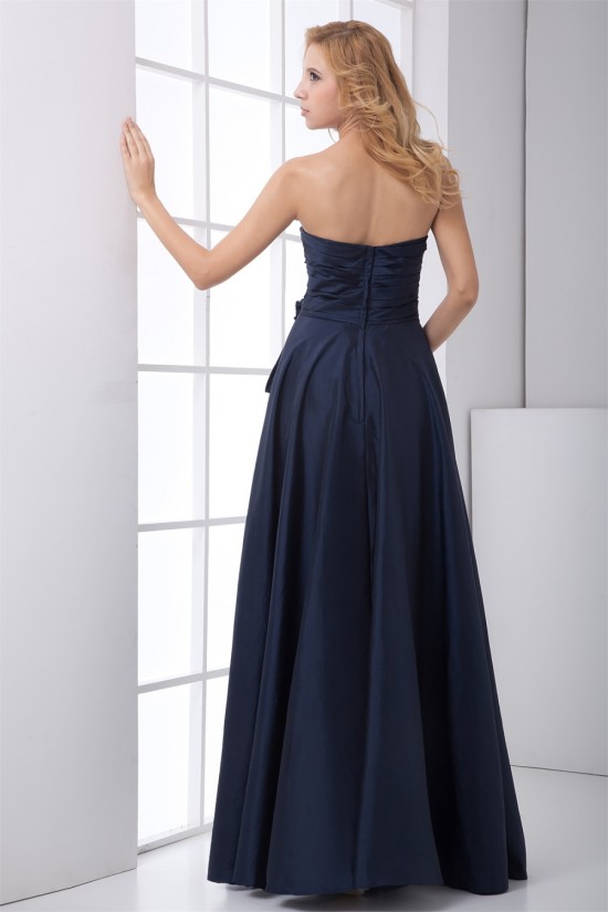 Taffeta A-Line Sweetheart Floor-Length Sleeveless Long Bridesmaid Dresses 02010211