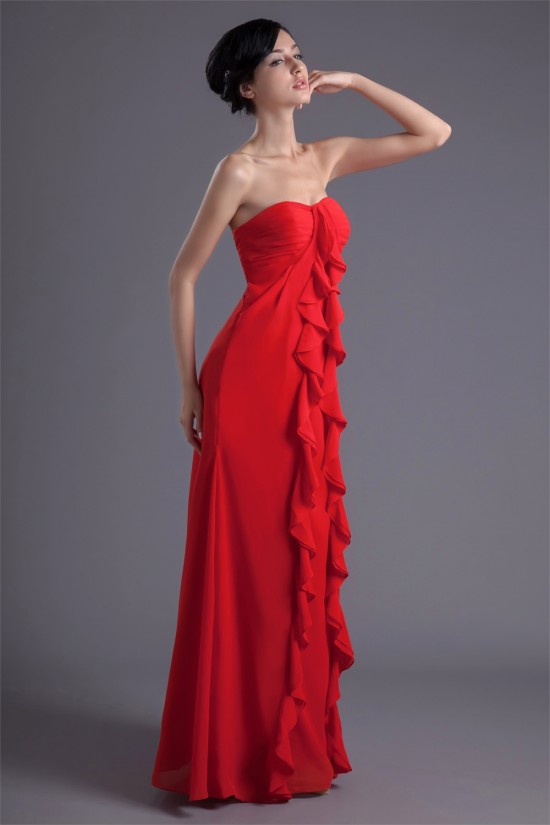 Wholesale Chiffon Cascading Ruffles Long Red Bridesmaid Dresses 02010214 Wholesale Chiffon Cascading Ruffles Long Red Bridesmaid Dresses 02010214