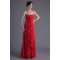 Wholesale Chiffon Cascading Ruffles Long Red Bridesmaid Dresses 02010214