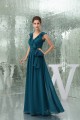 A-Line Chiffon V-Neck Sleeveless Long Bridesmaid Dresses 02010217
