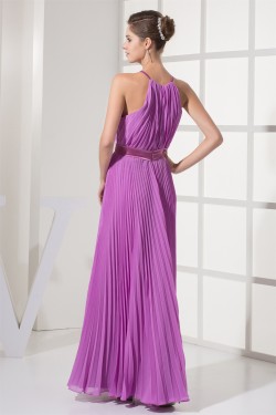 A-Line Sleeveless Pleats Floor-Length Long Bridesmaid Dresses 02010225