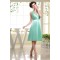 A-Line Short V-Neck Knee-Length Sleeveless Pleats Bridesmaid Dresses 02010226