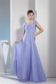 A-Line Square Pleats Cap Sleeve Long Bridesmaid Dresses 02010229