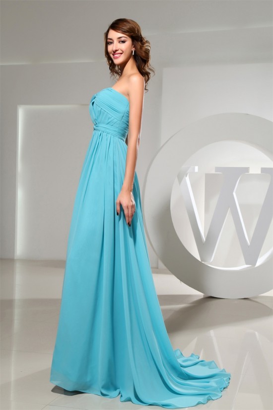 A-Line Sweetheart Criss Cross Puddle Train Long Bridesmaid Dresses 02010231