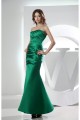 Sleeveless Sweetheart Satin Ruched Ankle-Length Long Green Bridesmaid Dresses 02010232