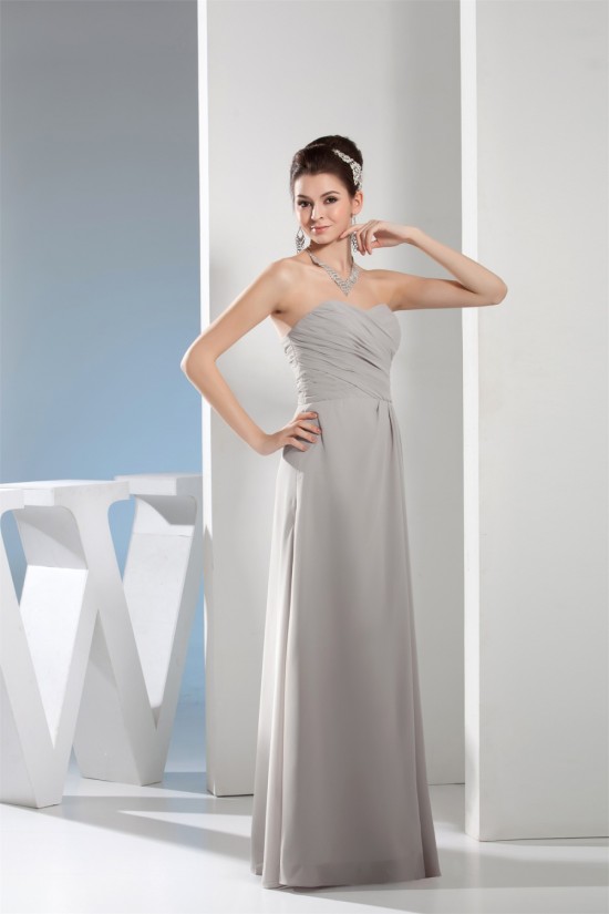 Strapless Chiffon Silk like Satin Ruched Best Long Bridesmaid Dresses 02010235 Strapless Chiffon Silk like Satin Ruched Best Long Bridesmaid Dresses 02010235
