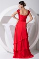 A-Line Cap-Sleeve Sweetheart Elastic Woven Satin Beading Long Red Bridesmaid Dresses 02010239 A-Line Cap-Sleeve Sweetheart Elastic Woven Satin Beading Long Red Bridesmaid Dresses 02010239
