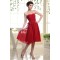 A-Line Sweetheart Knee-Length Chiffon Short Red Bridesmaid Dresses 02010241