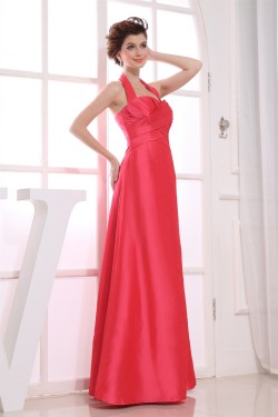 A-Line Taffeta Floor-Length Criss Cross Long Bridesmaid Dresses 02010244