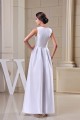 U neck Taffeta Sleeveless Ankle-Length A-Line Long Bridesmaid Dresses 02010246