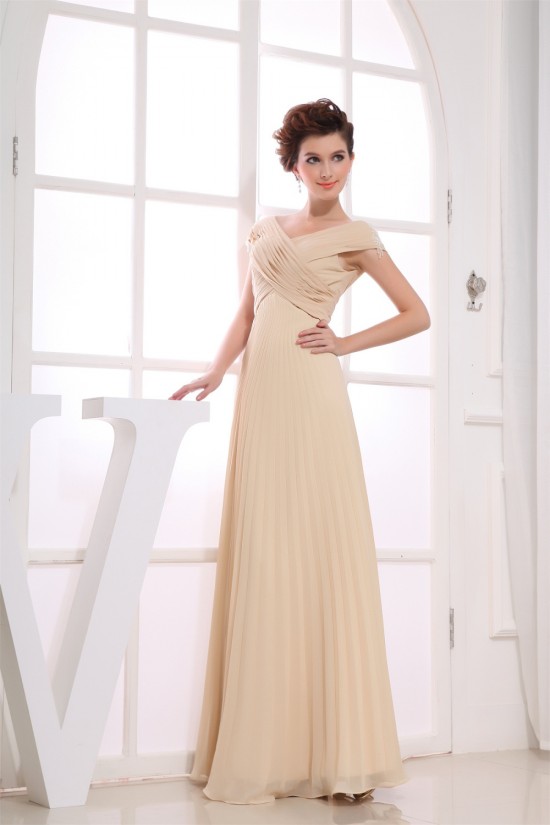 A-Line Capped V-Neck Floor-Length Criss Cross Off-the-Shoulder Long Bridesmaid Dresses 02010247