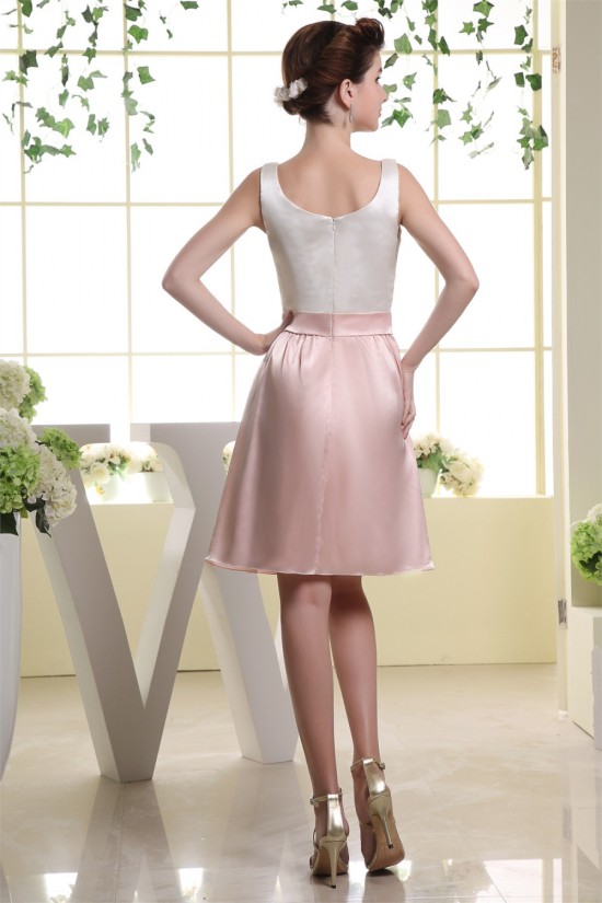 A-Line Sleeveless Scoop Ruffles Short Bridesmaid Dresses 02010248
