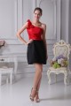 Beading Short/Mini Sleeveless Sheath/Column Black Red Bridesmaid Dresses 02010260