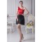 Beading Short/Mini Sleeveless Sheath/Column Black Red Bridesmaid Dresses 02010260