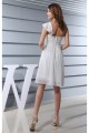 Empire One-Shoulder Short White Ruffles Bridesmaid Dresses 02010277