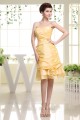 Handmade Flowers Sheath/Column Knee-Length Bridesmaid Dresses with A Jacket 02010297