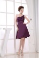 Knee-Length A-Line Criss Cross Elastic Woven Satin Short Purple Bridesmaid Dresses 02010301 Knee-Length A-Line Criss Cross Elastic Woven Satin Short Purple Bridesmaid Dresses 02010301