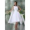 Knee-Length Chiffon A-Line Short White Bridesmaid Dresses 02010303