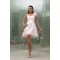 A-Line Short/Mini Sleeveless One-Shoulder Short Pink Bridesmaid Dresses 02010312
