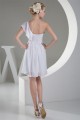 A-Line Short/Mini Sleeveless One-Shoulder Short White Bridesmaid Dresses 02010313