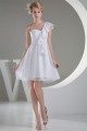 A-Line Short/Mini Sleeveless One-Shoulder Short White Bridesmaid Dresses 02010313