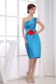 One-Shoulder Silk like Satin Bows Sheath/Column Short Blue Bridesmaid Dresses 02010319 One-Shoulder Silk like Satin Bows Sheath/Column Short Blue Bridesmaid Dresses 02010319