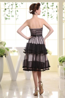 Satin Fine Netting A-Line Sleeveless Sweetheart Bridesmaid Dresses 02010329