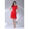 Short/Mini Scoop Ruffles Chiffon Short Red Bridesmaid Dresses 02010335
