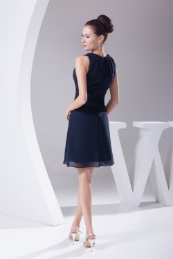 Sheath/Column Beading Short/Mini Sleeveless Bridesmaid Dresses 02010337