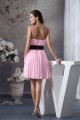 Sheath/Column Strapless Chiffon Short Pink Pleated Bridesmaid Dresses 02010340