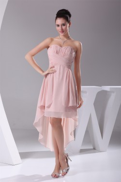 High Low Sweetheart Chiffon Short Bridesmaid Dresses 02010342
