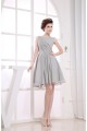 A-Line Short/Mini Pleats Sleeveless Bateau Bridesmaid Dresses 02010350