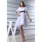 A-Line V-Neck Short/Mini Short Sleeves White Chiffon Bridesmaid Dresses 02010352