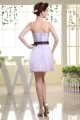 Short/Mini Square Organza Ruched Bridesmaid Dresses 02010357