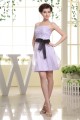 Short/Mini Square Organza Ruched Bridesmaid Dresses 02010357