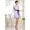 Short/Mini Square Organza Ruched Bridesmaid Dresses 02010357