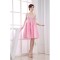 A-Line Short/Mini Sweetheart Beaded Taffeta Sleeveless Pink Bridesmaid Dresses 02010359