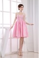 A-Line Short/Mini Sweetheart Beaded Taffeta Sleeveless Pink Bridesmaid Dresses 02010359