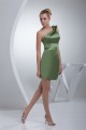 Sleeveless One-Shoulder Falbala Satin Short/Mini Bridesmaid Dresses 02010365
